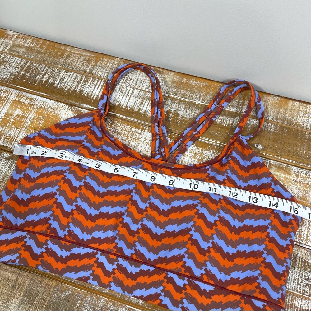 Janji Pace Sports Bra Orange Purple Blue Stripes Size L - Picture 6 of 8